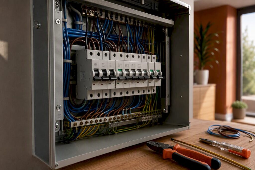 Modern solar fuse box upgrade consumer unit
